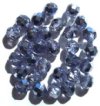 25 8mm Faceted Half Mirror Metallic Purple Firepolish Beads